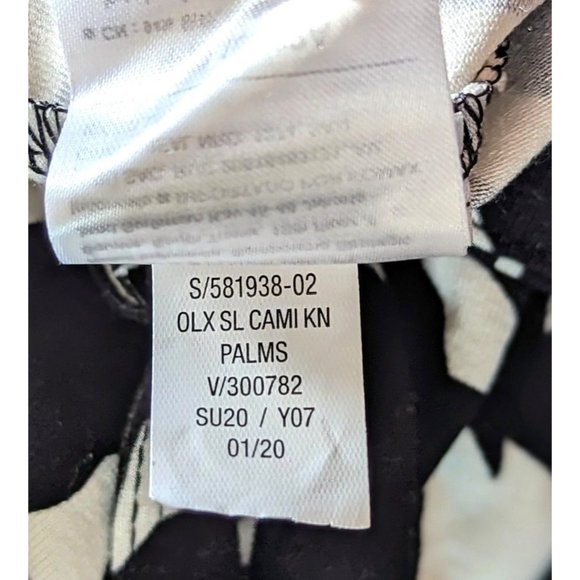 Old Navy Black and White Palm Print Jumpsuit Size Women Medium - Picture 11 of 12